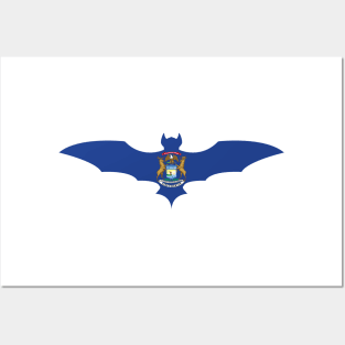 Michigan Bat Flag Posters and Art